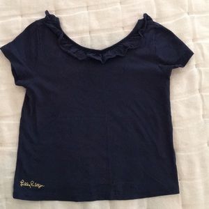 EUC Lilly Pulitzer ruffle top
